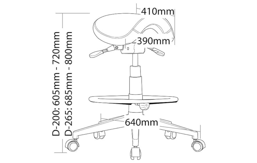 Saddle Drafting Chair 
